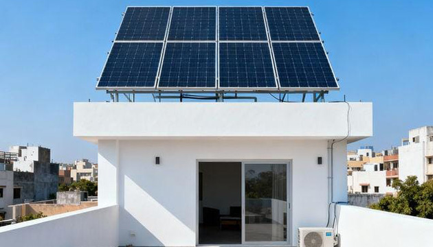 Residential rooftop solar panels